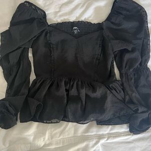Express Black sweetheart neckline